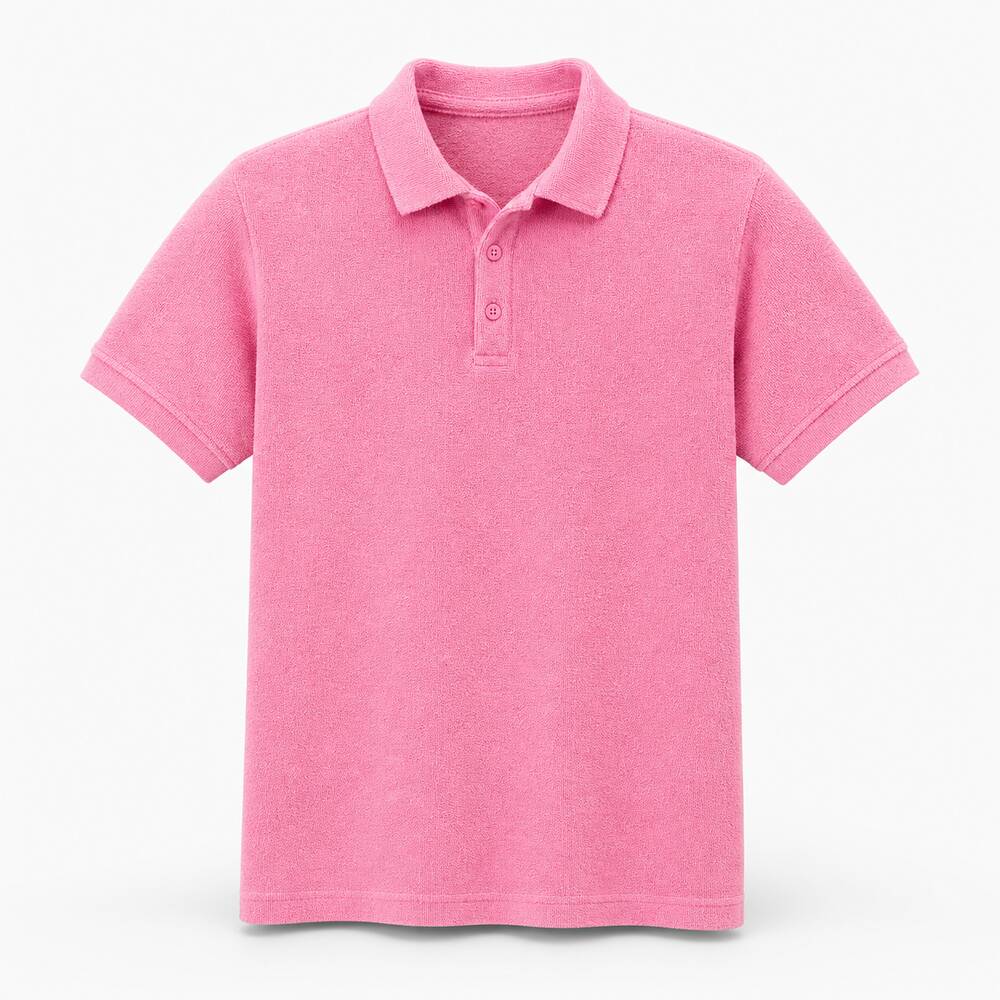 PINK VICTOR TERRY POLO T SHIRT SIZE M