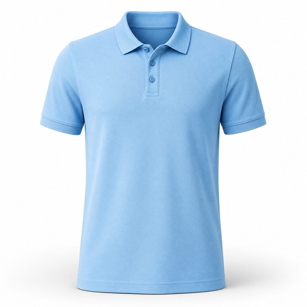 SKY BLUE POLO KNIT T-SHIRT SIZE L